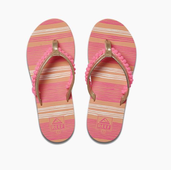 slippers kids pom pom pink